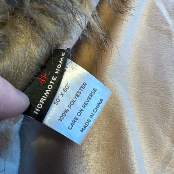 Faux Bear Skin Throw Blanket - 50” x 60” Polyester- Horimote Home - Picture 3 of 6